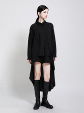 Women Personality Long Sleeve Solid Color Shirt